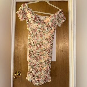 floral body con dress from windsor